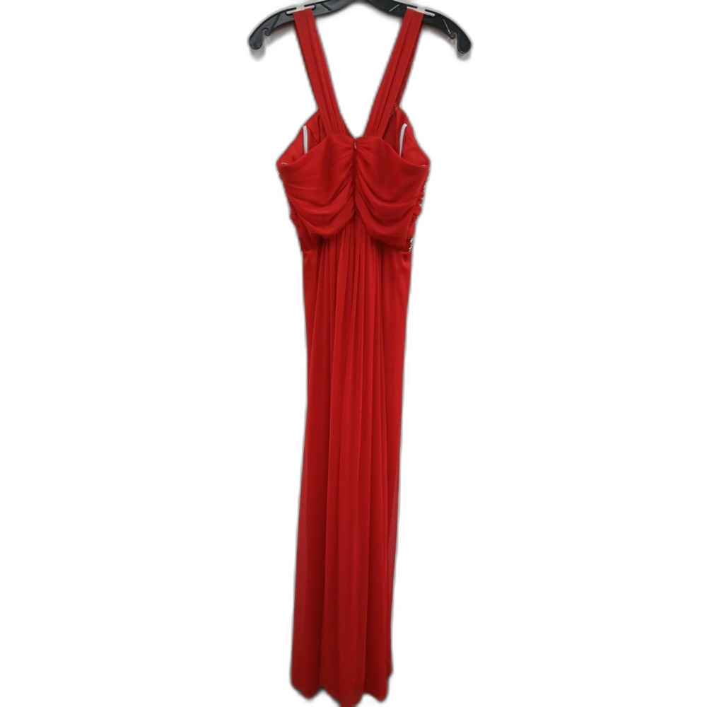 Fiesta Fashion Red Sleeveless Evening Gown - Medium - Picture 2 of 3